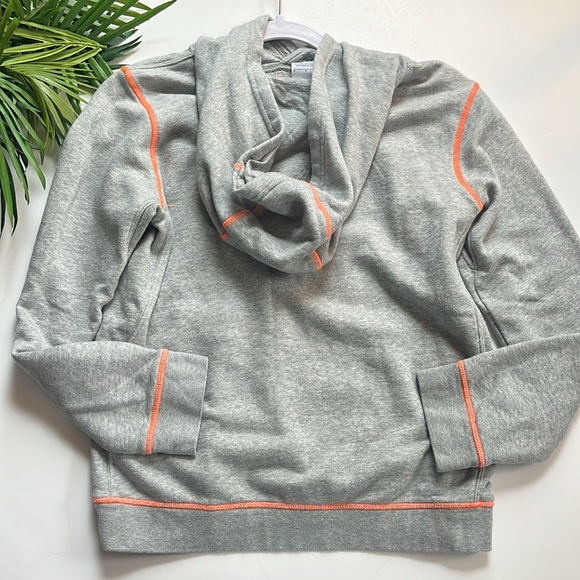 Kids Nike Heather Gray Hoodie with Orange Highlights size large - Picture 7 of 11